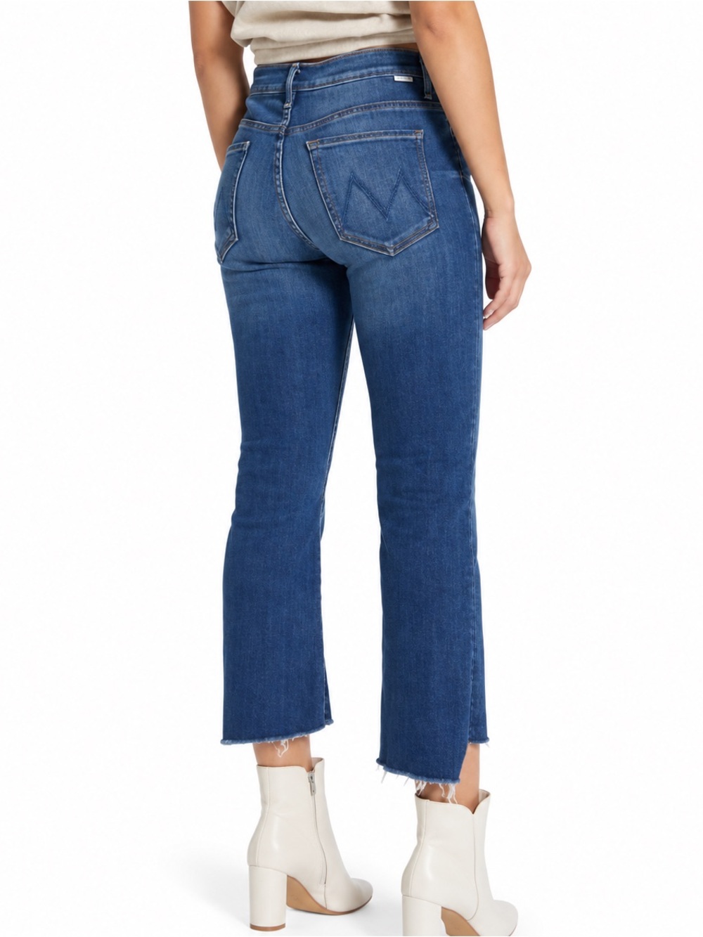 Mother - The Insider Crop Step Fray Jeans in ‘I’ve Got You’ Wash - Size 29